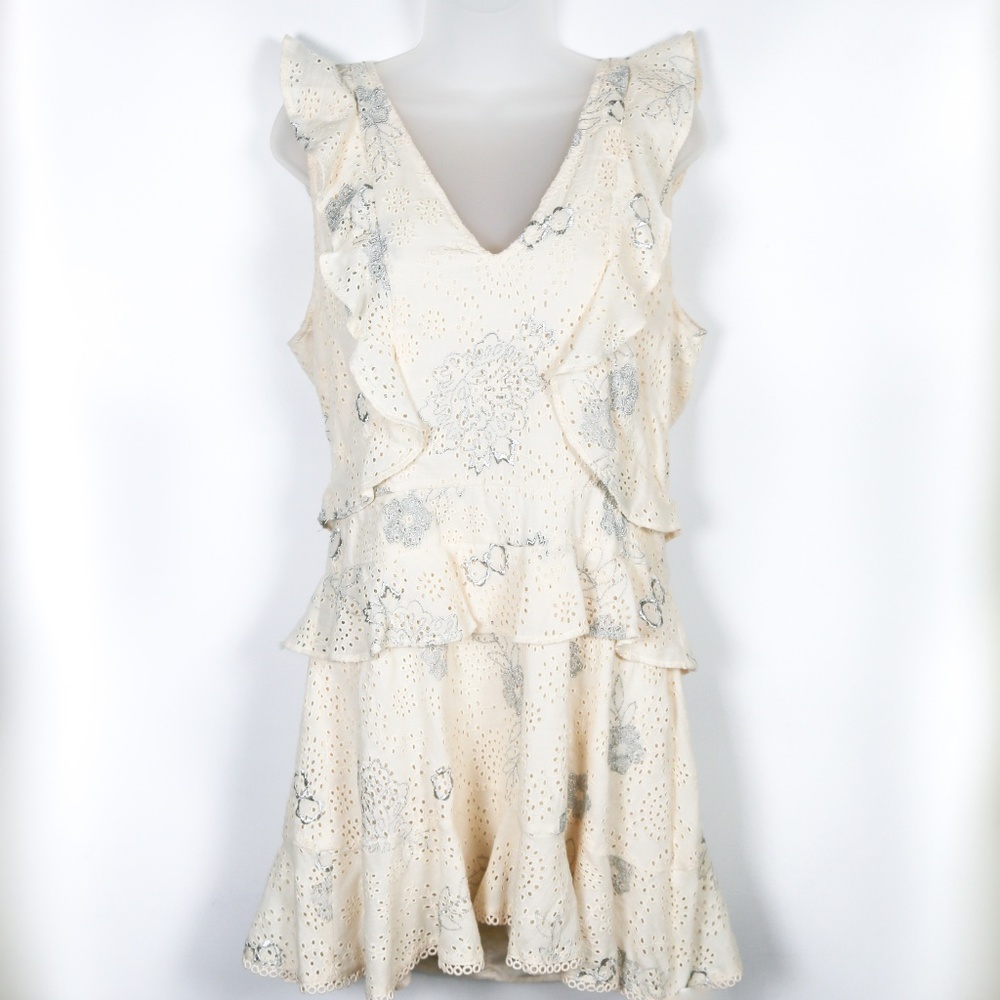 NWT Love Sam Ivory Eyelet Dress with Embroidery - Picture 1 of 8
